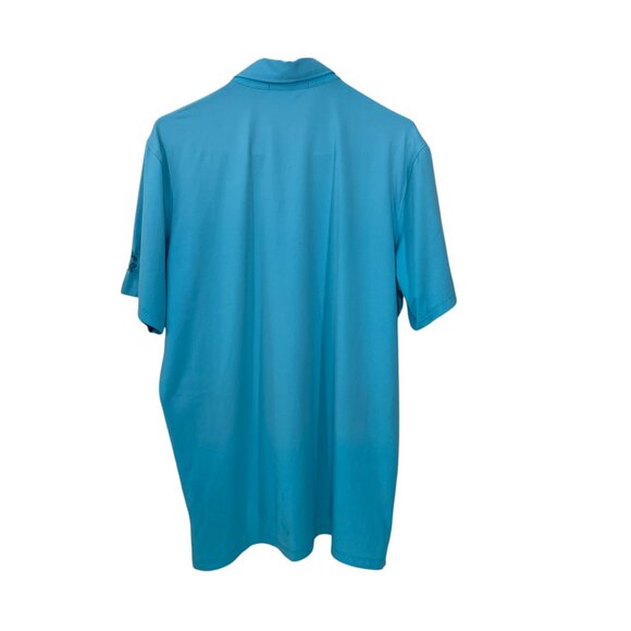 Greyson Polo Shirt Size L Blue Stretch Short Sleeve Golf Fox Nylon Spandex - Picture 8 of 8